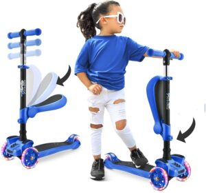 Hurtle Toddlers Toy Folding Kick Scooter