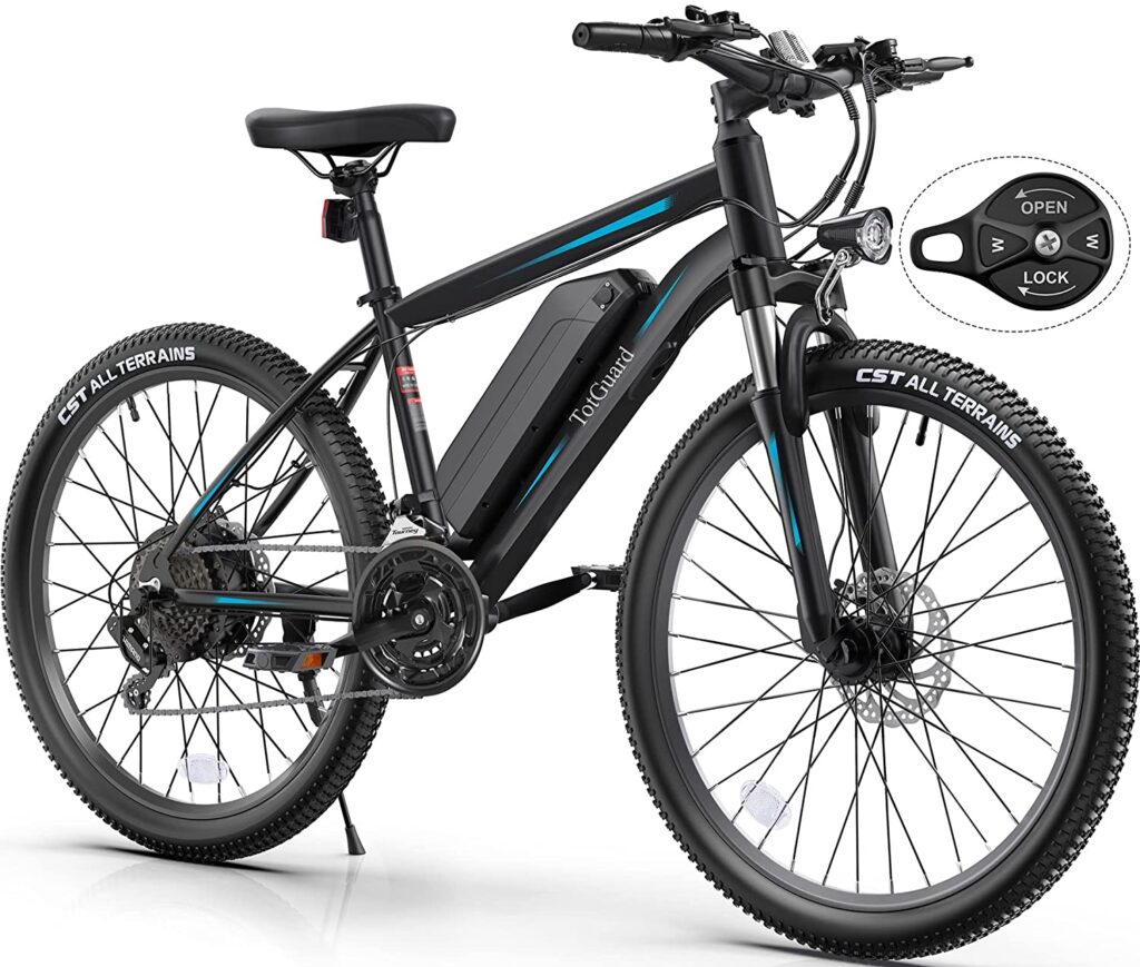TotGuard 26" Fat Tire Electric Bike for Adults